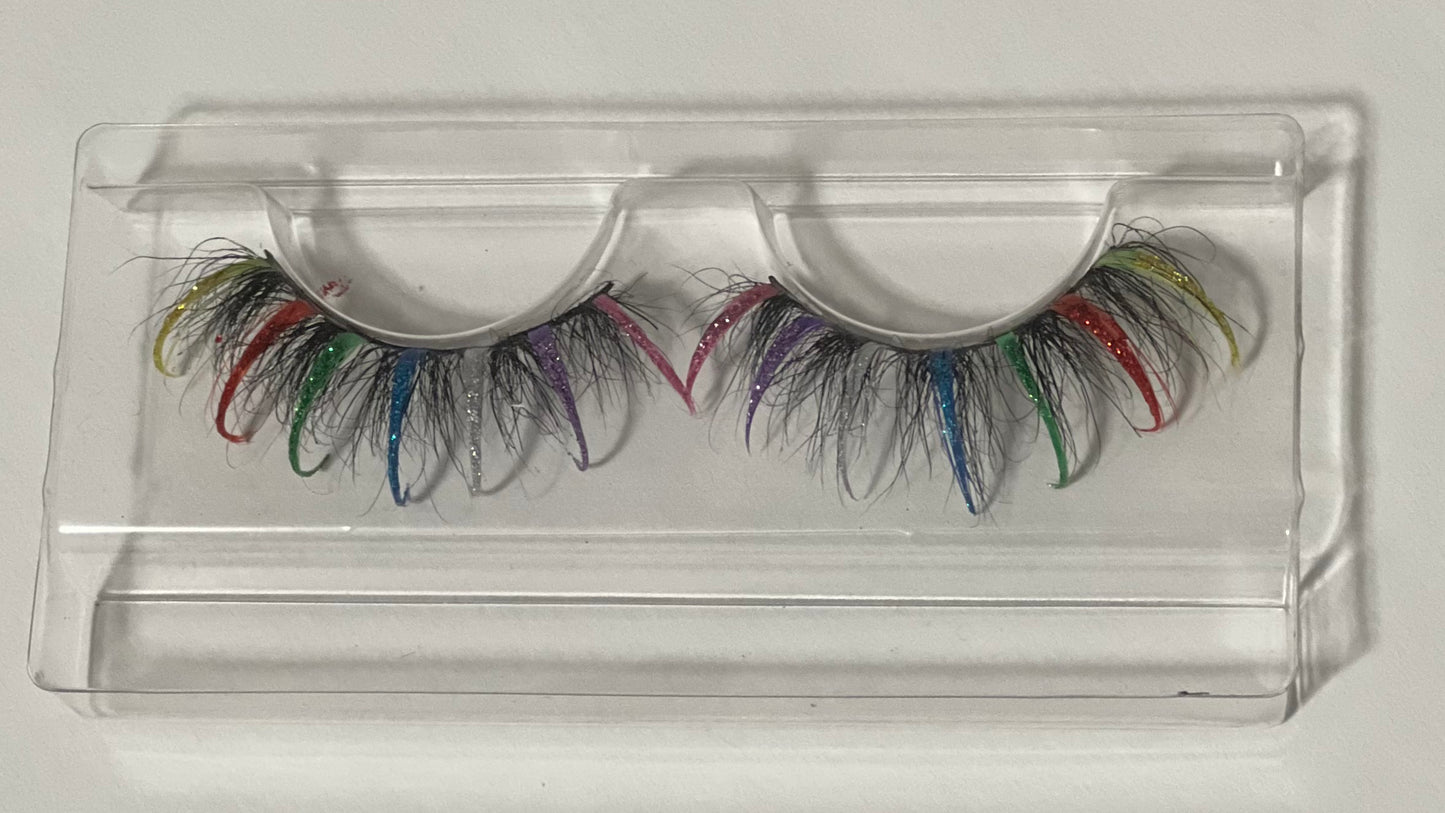 PRIDE - rainbow glitter lash