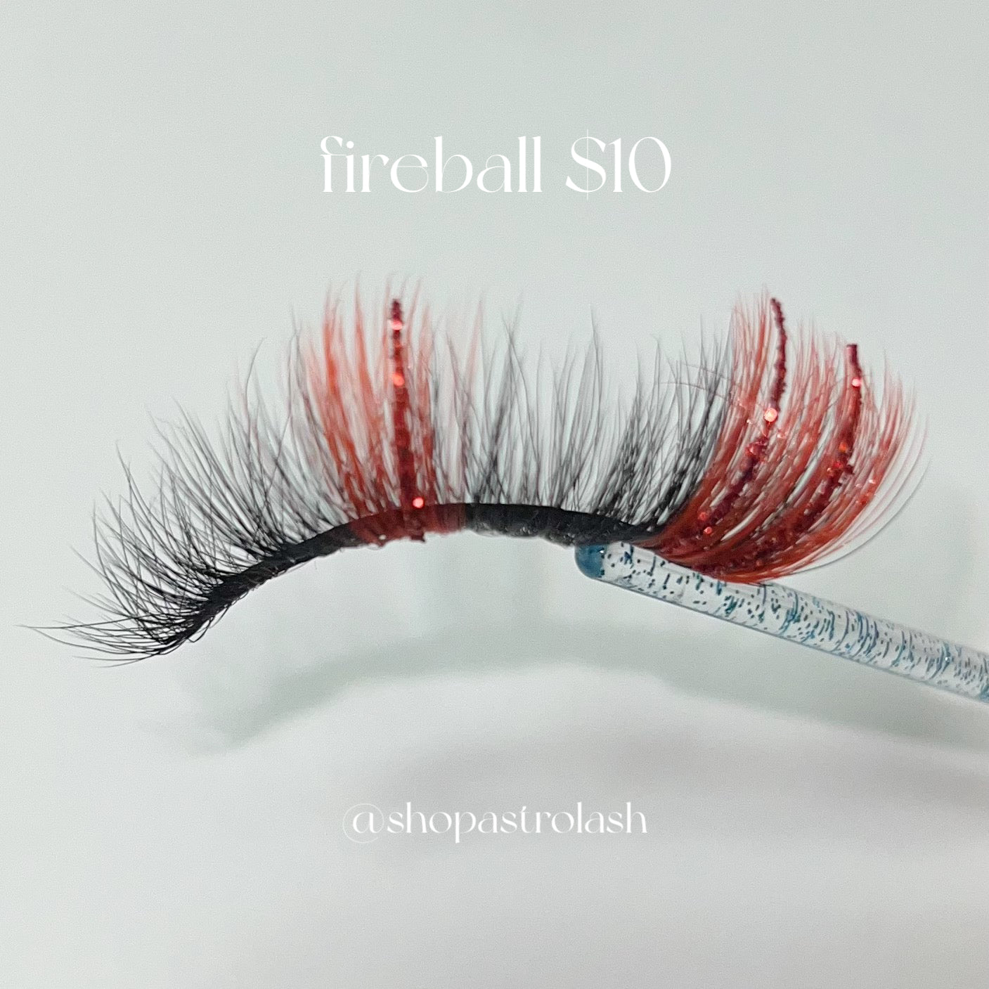 FIREBALLš„ - red glitter lash
