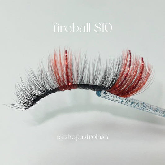 FIREBALL🔥  - red glitter lash