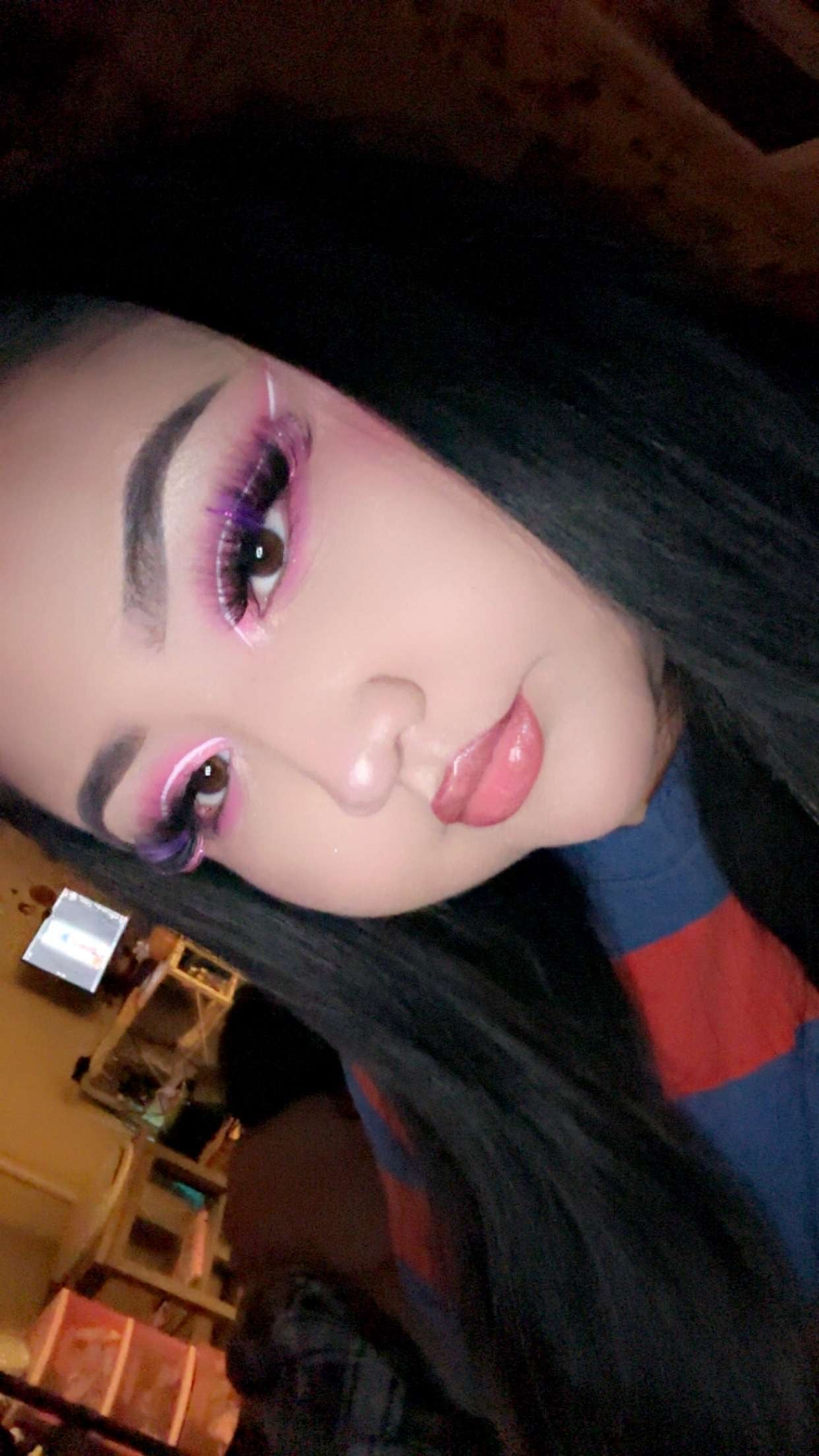 KUROMI - pink/purple glitter lash