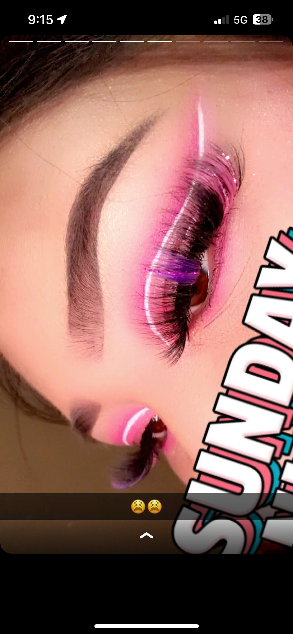 KUROMI - pink/purple glitter lash