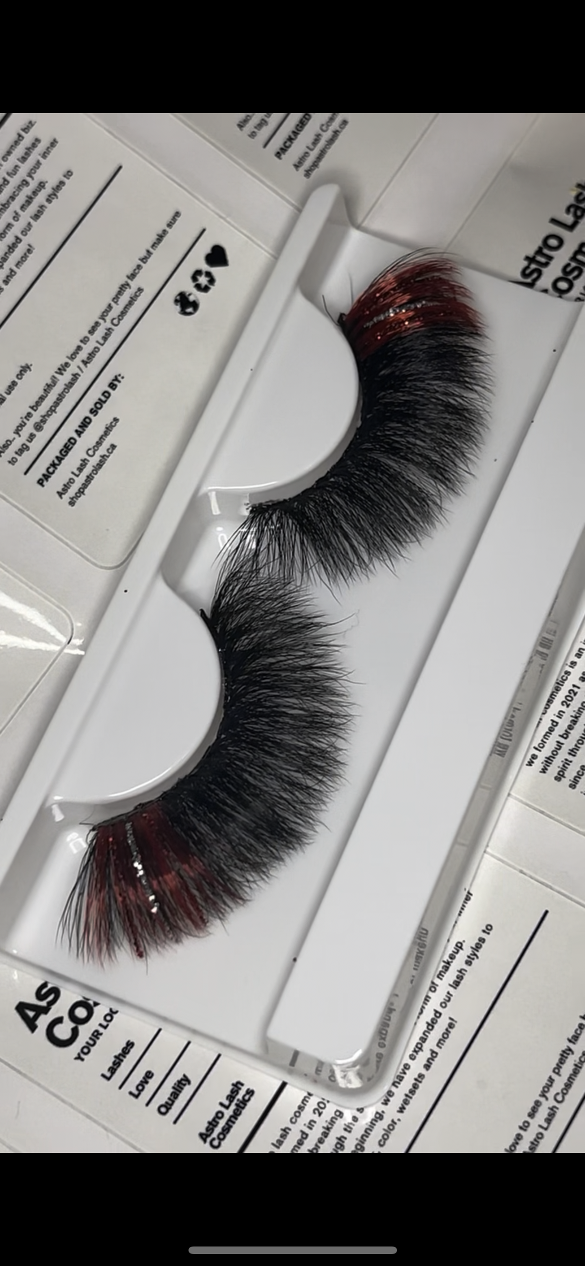 BETTY BOOP - red glitter lash