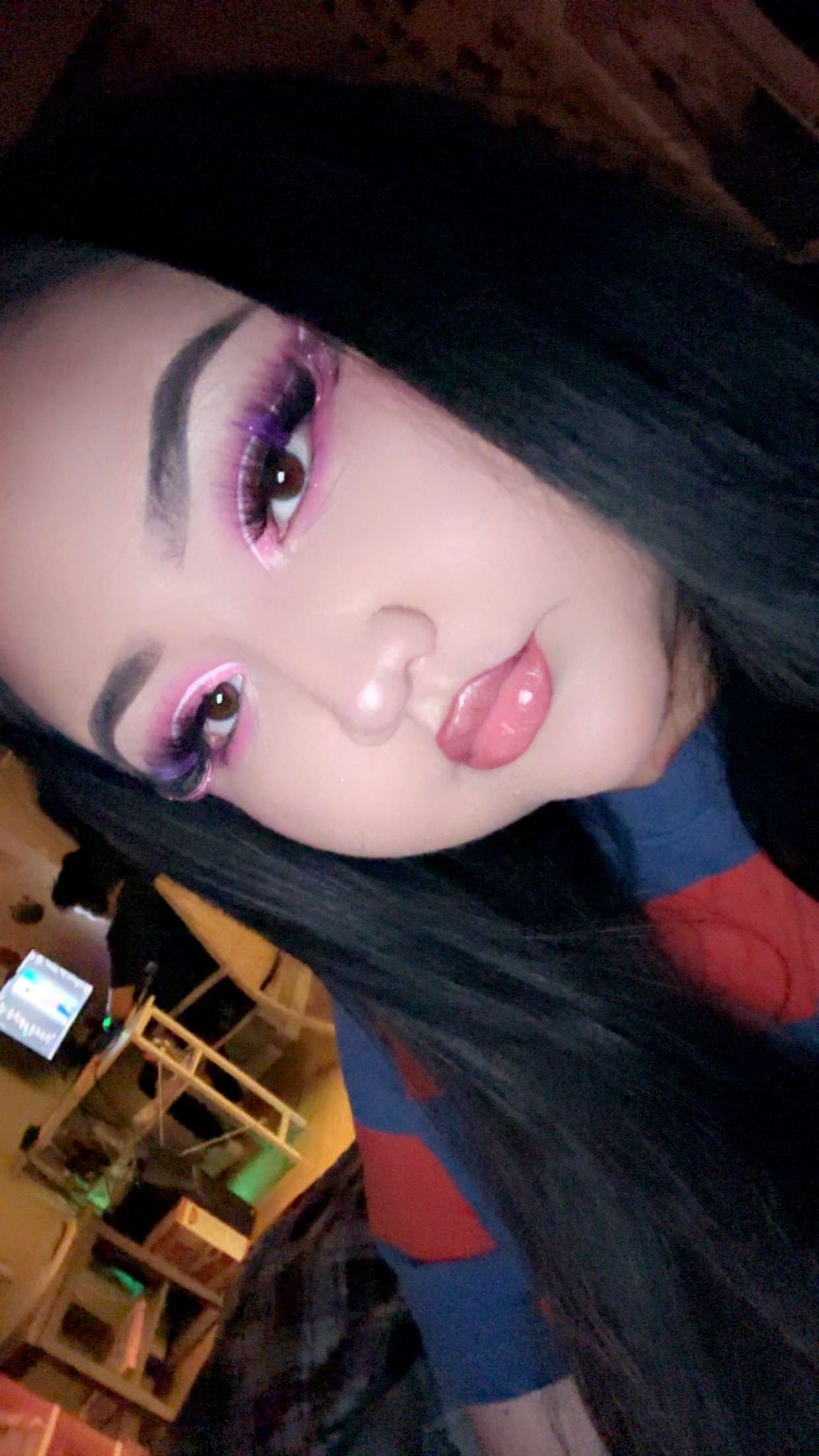 KUROMI - pink/purple glitter lash