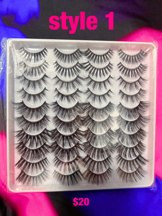 20 pair lash pack - style 1
