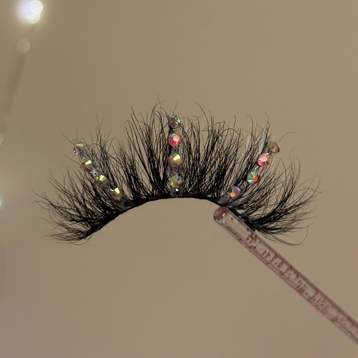 Rhinestone White Lashes